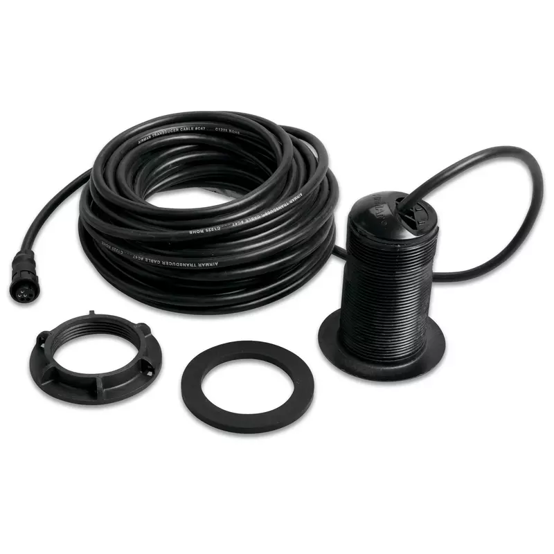 Garmin 010-10218-22 Airmar P19 Plastic Thru-Hull Mount Transducer, Black