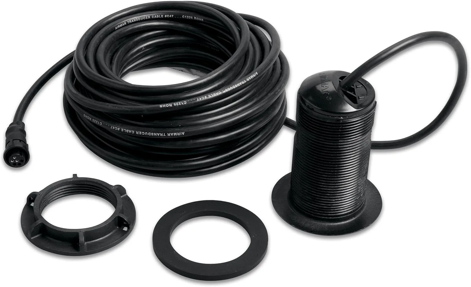 Garmin 010-10218-22 Airmar P19 Plastic Thru-Hull Mount Transducer, Black