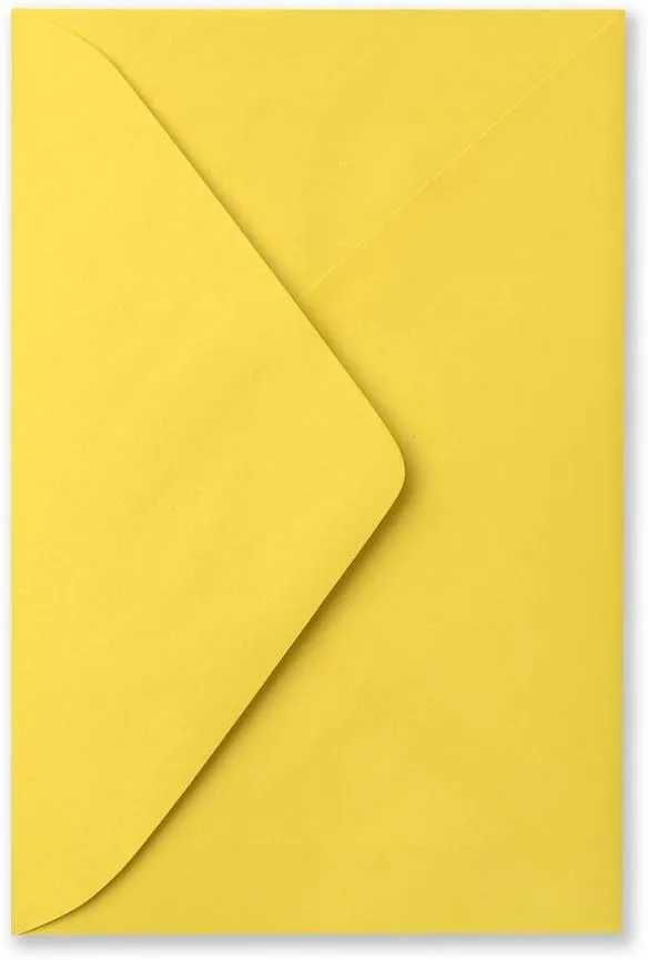 Gartner Studios Envelopes, A9, Gummed Seal, Yellow, Pack Of 50