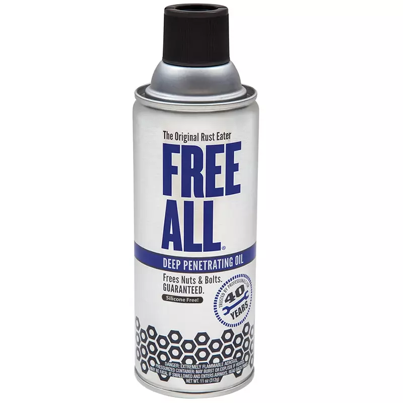 Free All Rust Eater Deep Penetrating Oil, 11 oz Aerosol – Loosens Rusted Bolts, Nuts