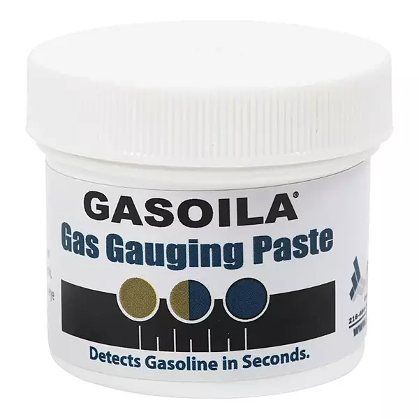 Gasoila Gas Gauging Paste, 2.5 oz Jar - Instantly Detects Water in Gasoline, Diesel, Kerosene, Crude and Refined Oils