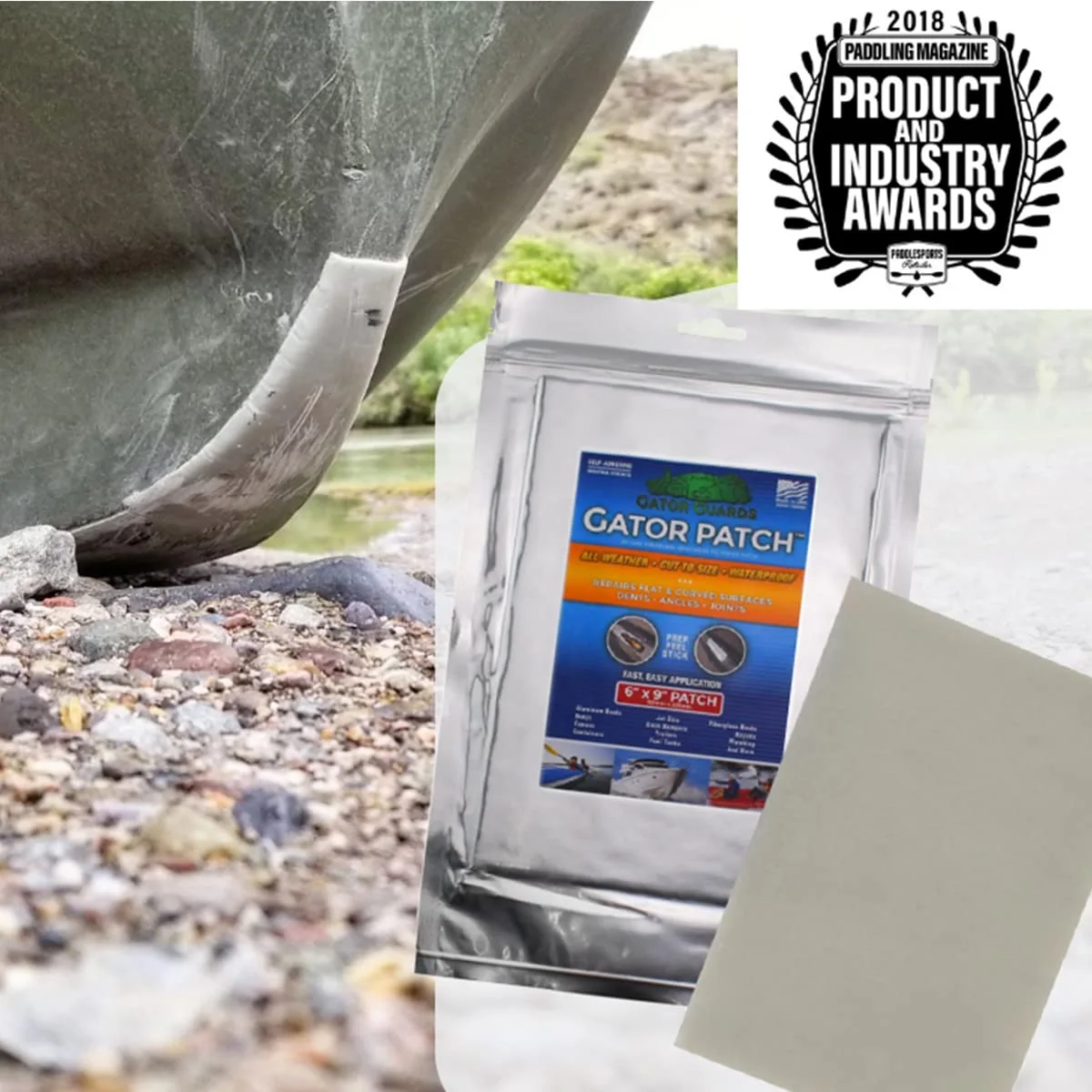 Gator Patch Fiberglass Reinforced Repair Patch - Prep-Peel-Stick