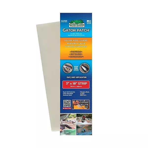 Gator Patch Kayak Keel Guard - Strip Form - Protects and Repairs Vulnerable Kayak Keel Contact Points - DIY Installation