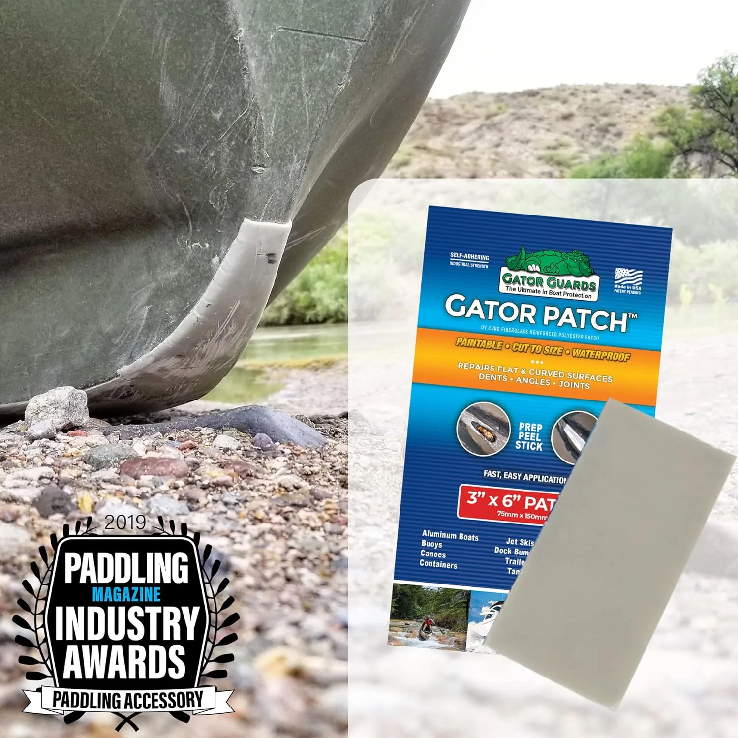 Gator Patch Fiberglass Reinforced Repair Patch - Prep-Peel-Stick
