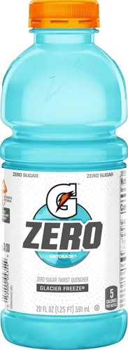 Gatorade Zero Glacier Freeze Thirst Quencher, 20 Fl Oz Bottle Glacier Freeze 20 Fl Oz (Pack of 1)