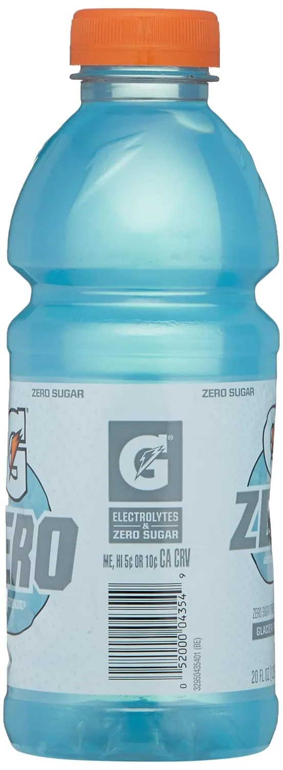 Gatorade Zero Glacier Freeze Thirst Quencher, 20 Fl Oz Bottle Glacier Freeze 20 Fl Oz (Pack of 1)