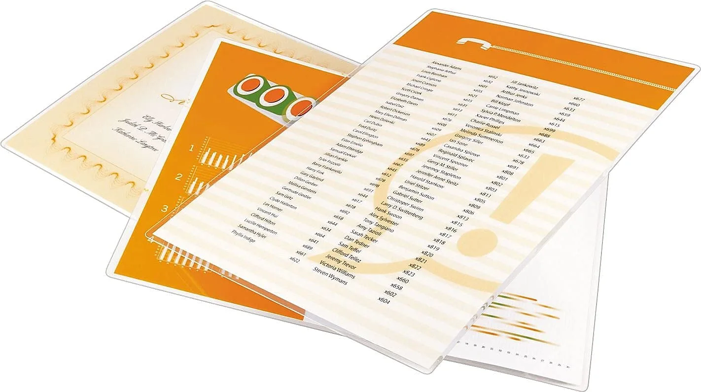 GBC Economy Thermal Laminating Pouches, 3 Mil, 9" x 11.5", Gloss Clear, 200/Box