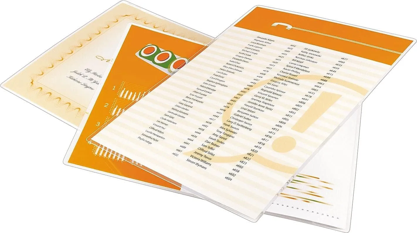 GBC Economy Thermal Laminating Pouches, 3 Mil, 9" x 11.5", Gloss Clear, 200/Box
