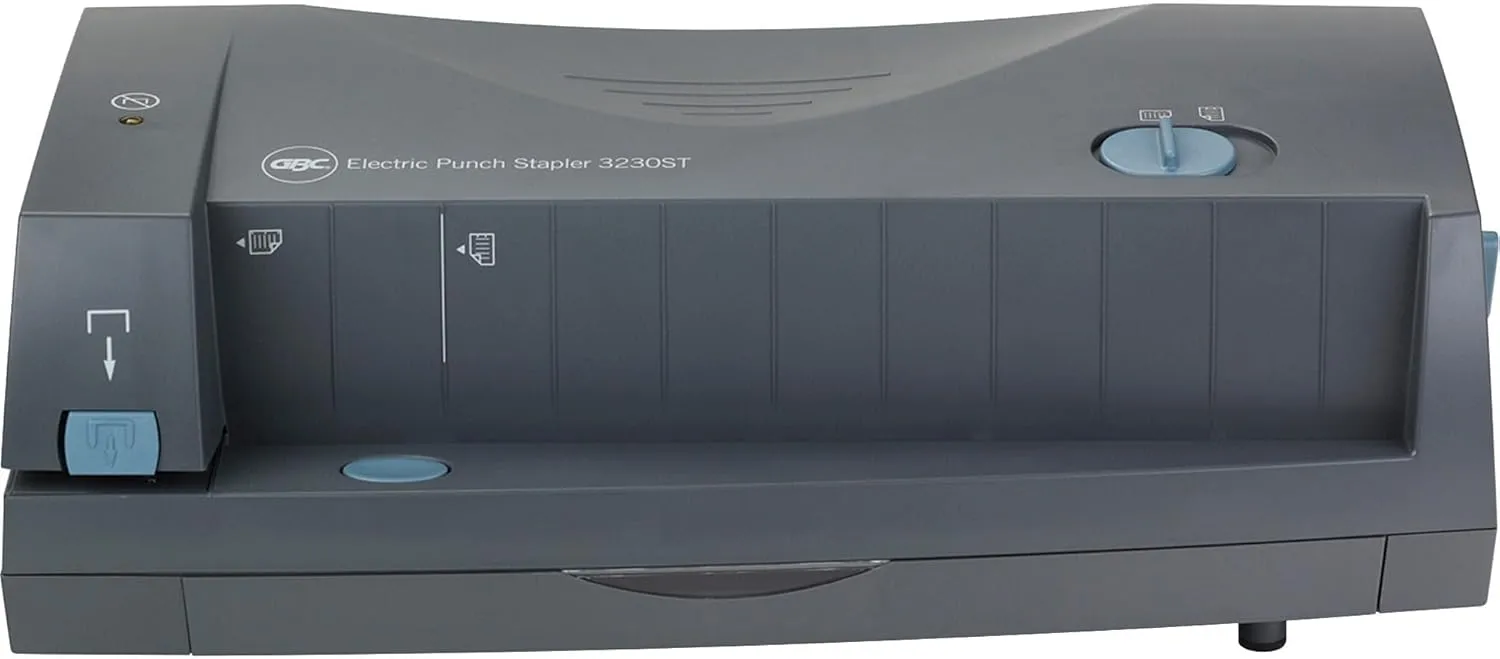 GBC 3230 Electric Paper Punch, Adjustable 2-3 Hole, 24-Sheet, Gray (7704270)