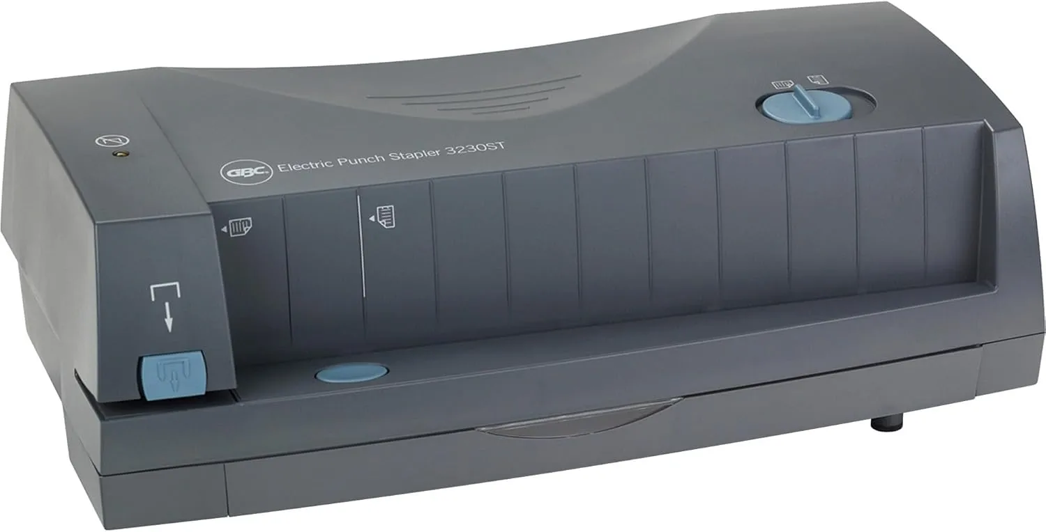 GBC 3230 Electric Paper Punch, Adjustable 2-3 Hole, 24-Sheet, Gray (7704270)