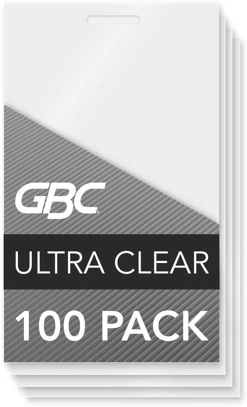 GBC UltraClear Thermal Laminating Pouches, 7 Mil, 100 Pack