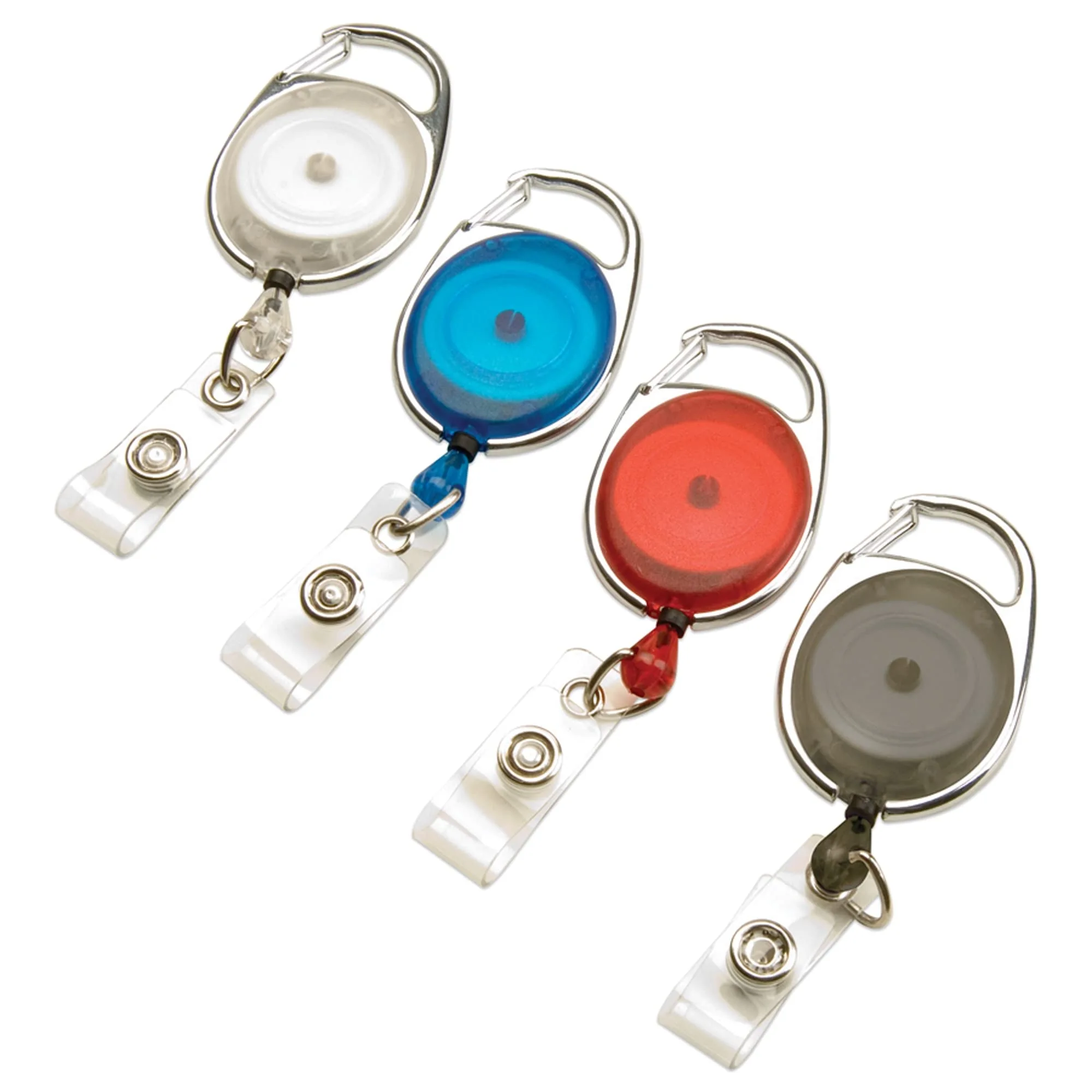 SWINGLINE GBC BadgeMates Translucent Retractable Carabiner Badge Reels