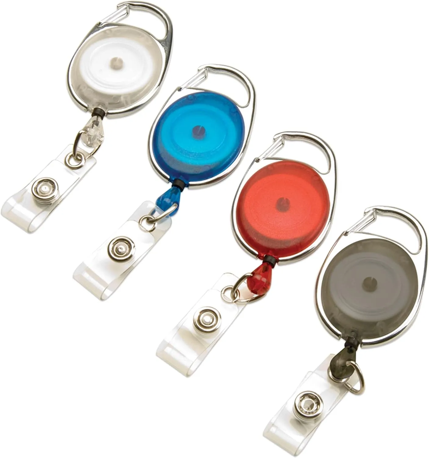 SWINGLINE GBC BadgeMates Translucent Retractable Carabiner Badge Reels