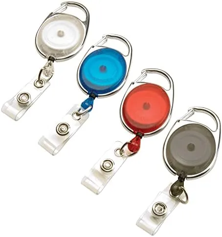 SWINGLINE GBC BadgeMates Translucent Retractable Carabiner Badge Reels