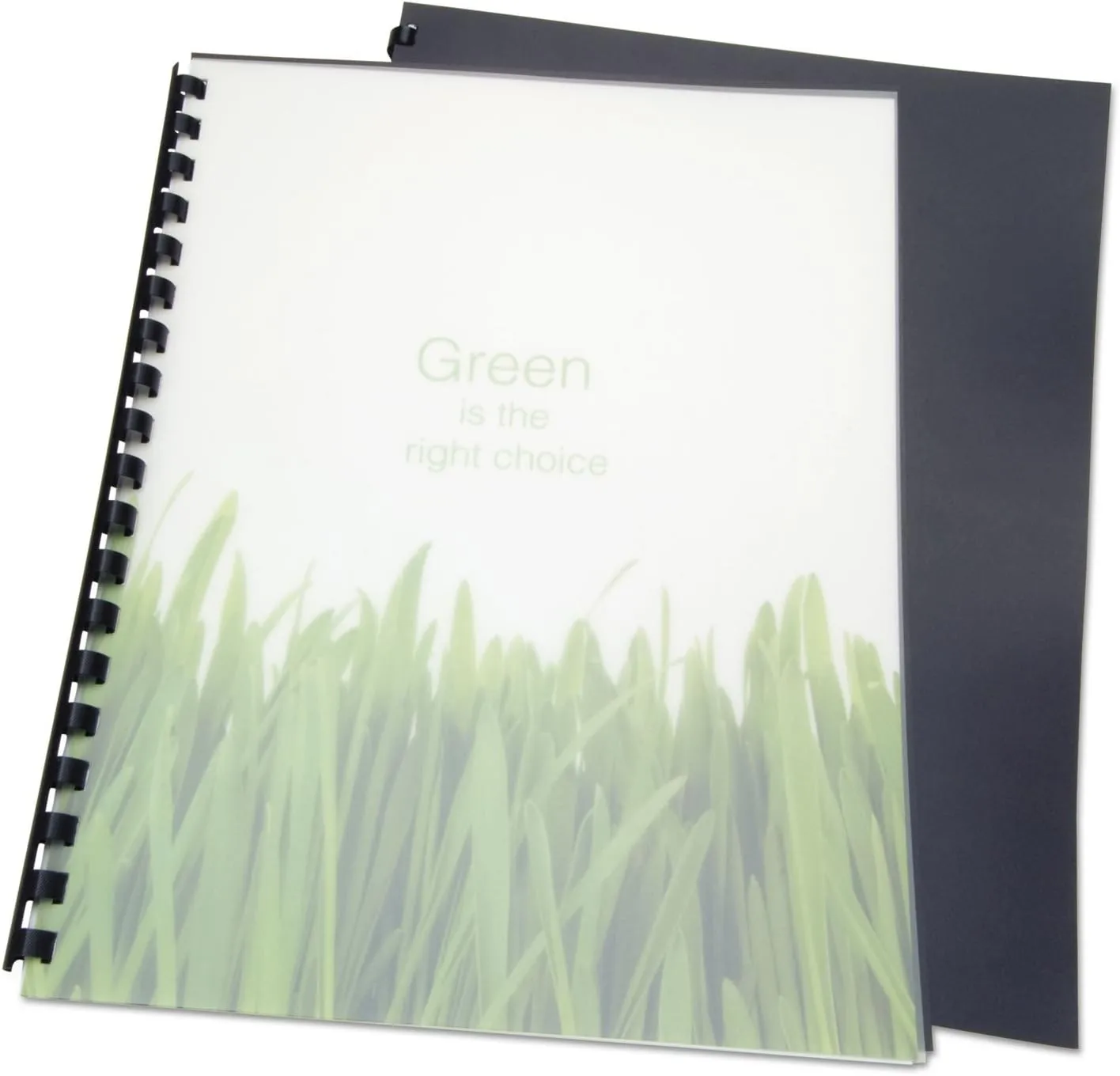 Swingline GBC 100% Recycled Poly Binding Cover, 11"x8-1/2", Frost, Pack of 25 (25817)