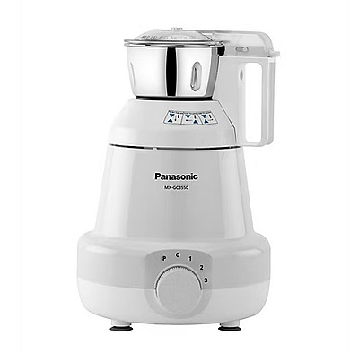 Panasonic Mx-Gc3550 3-Jar 550 Watt Mixer Grinder With 3 Jars, White Panasonic Mx-Gc3550 3-Jar 550 Watt Mixer Grinder With 3 Jars, White