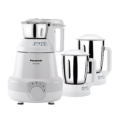 Panasonic Mx-Gc3550 3-Jar 550 Watt Mixer Grinder With 3 Jars, White