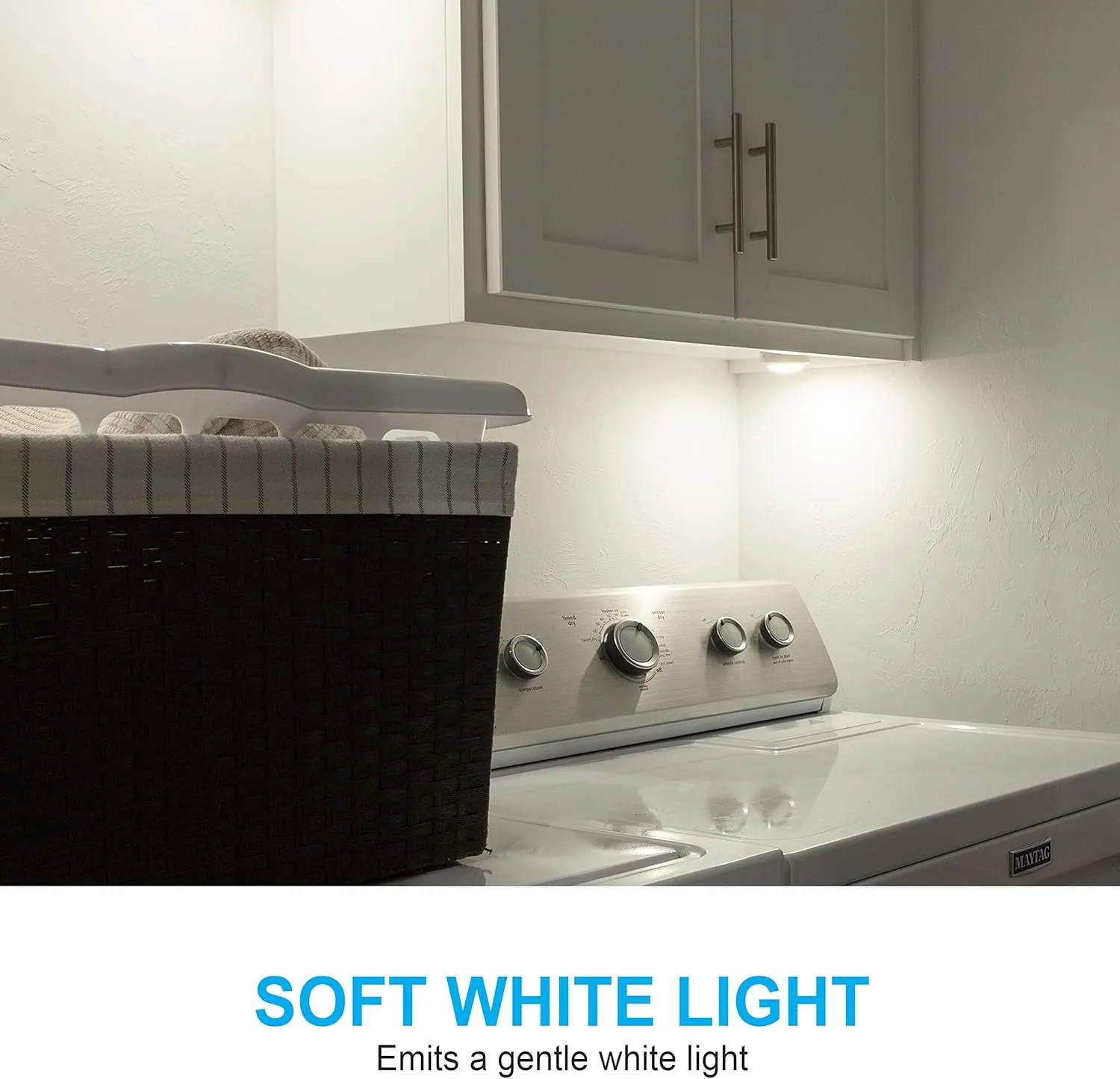 GE LED Mini Touch Light, Battery Operated, Stick-On Tap Light, Wireless and Portable, Ideal for Under Cabinet, Closet