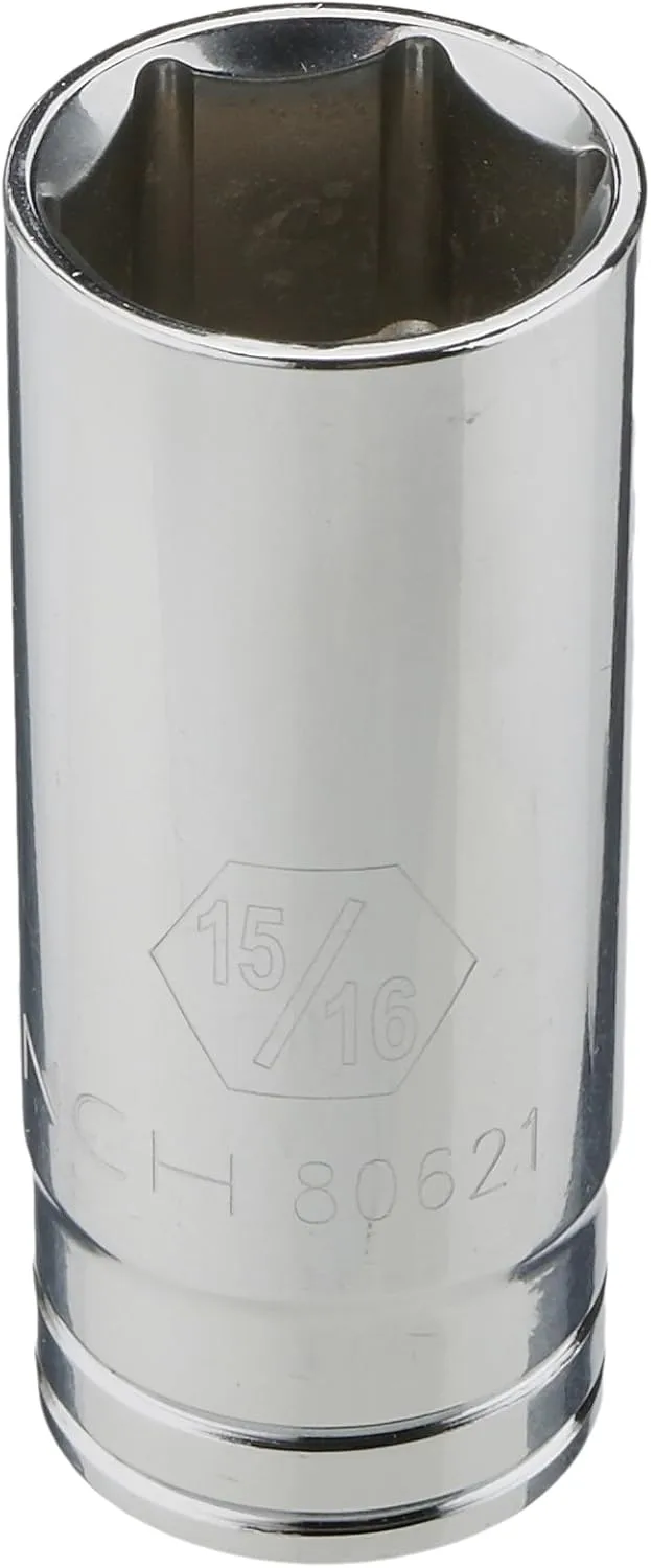 GEARWRENCH 1/2" Drive Deep SAE Socket 15/16" 6-Point - 80621