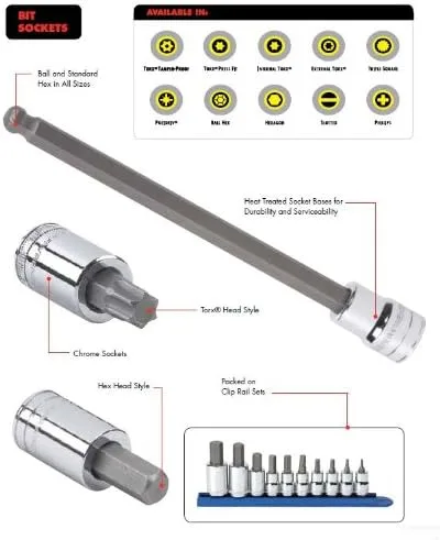 GEARWRENCH 13 Pc. 1/4" , 3/8" & 1/2" Drive Torx Bit Socket Set