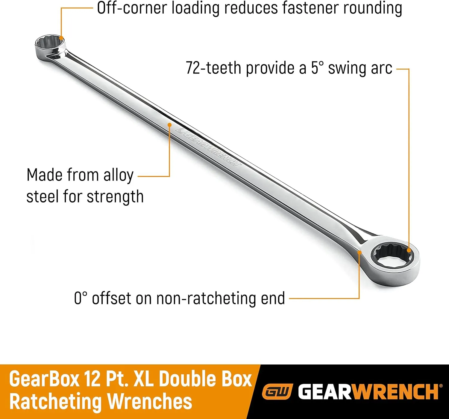 GEARWRENCH XL GEARBOX Double Box End Metric Ratcheting Wrench