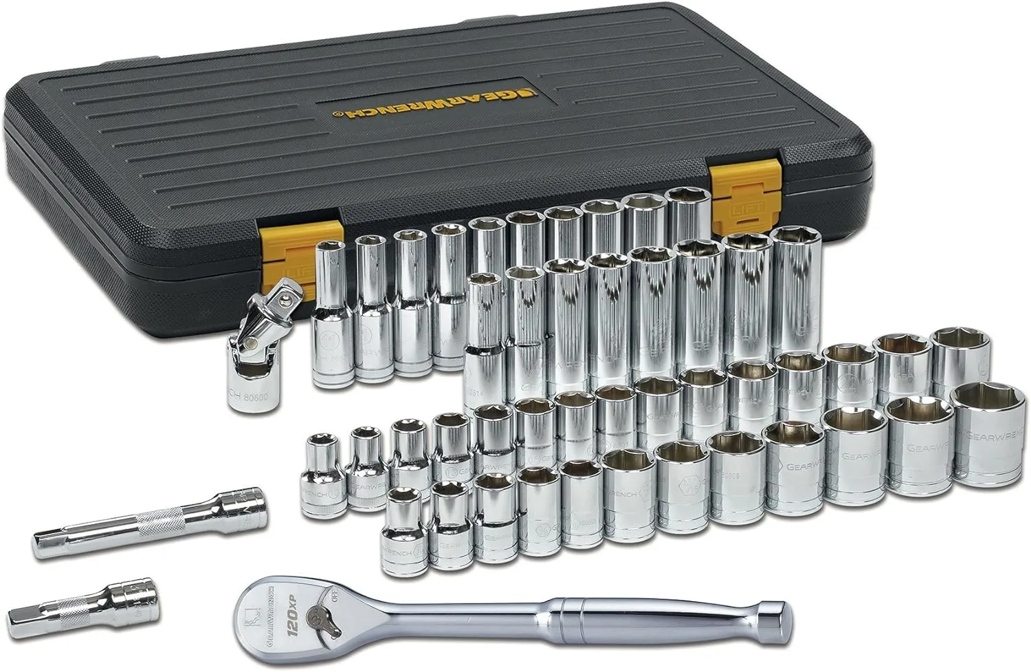 GEARWRENCH 120XP Mechanics Socket Set, SAE & Metric, 6-Point