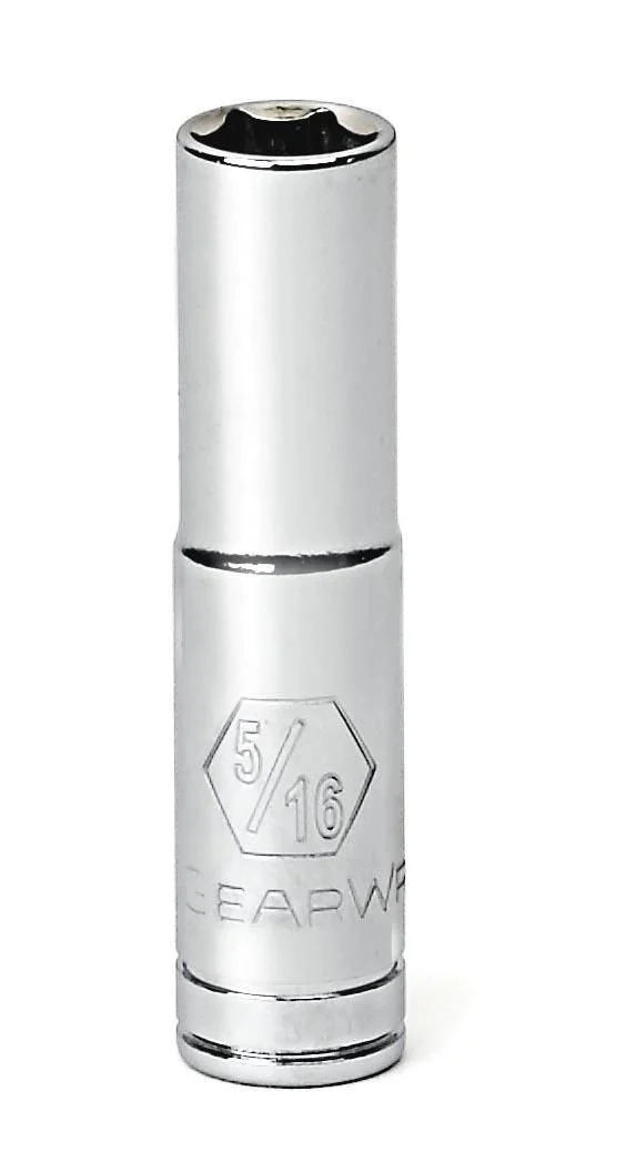 GEARWRENCH 1/4" Drive Deep SAE Socket 1/4", 12 Point - 80222 1 Count (Pack of 1)
