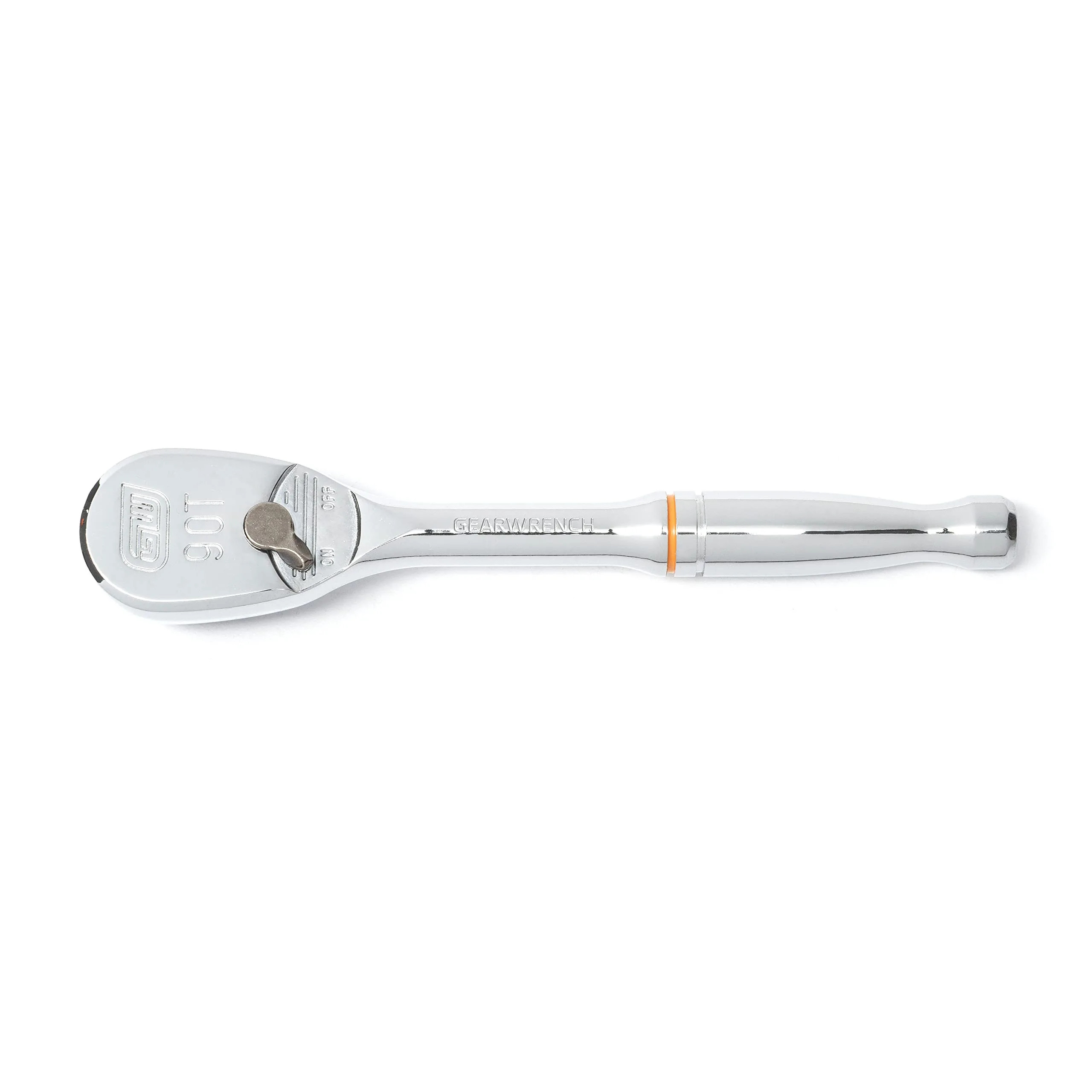 GEARWRENCH 1/4" Drive Teardrop Ratchet 5", 90 Tooth, 81011T 90-Tooth Full Polish