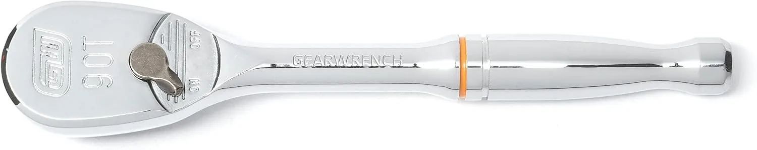 GEARWRENCH 1/4" Drive Teardrop Ratchet 5", 90 Tooth, 81011T 90-Tooth Full Polish