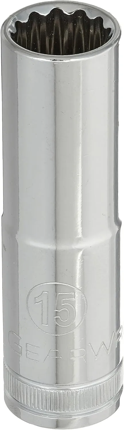 GEARWRENCH 1/2" Drive 12 Point Deep Metric Socket 15mm - 80786