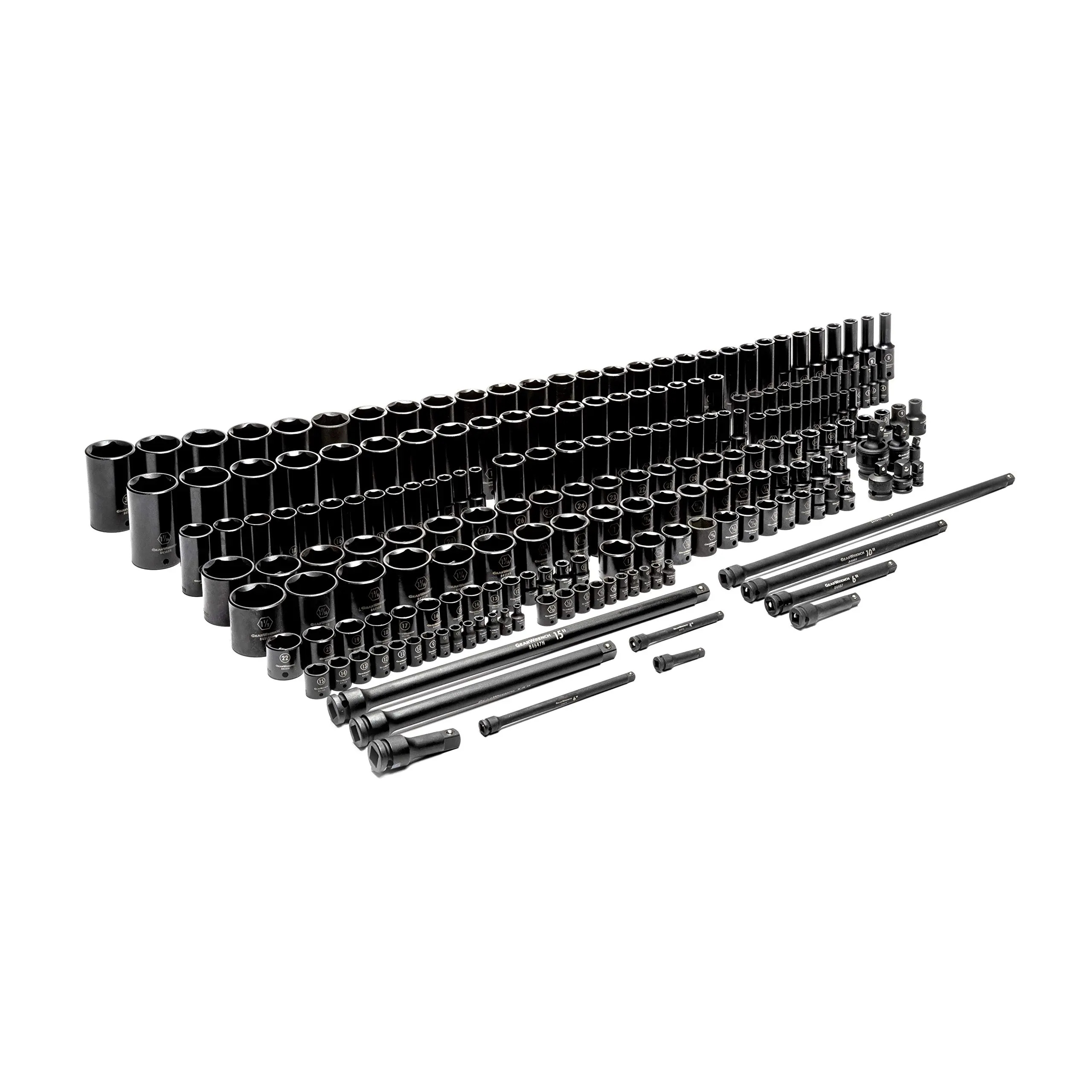 GEARWRENCH 209 Piece SAE/Metric 1/4" 3/8" & 1/2" Drive Master Impact Socket Set - 89072