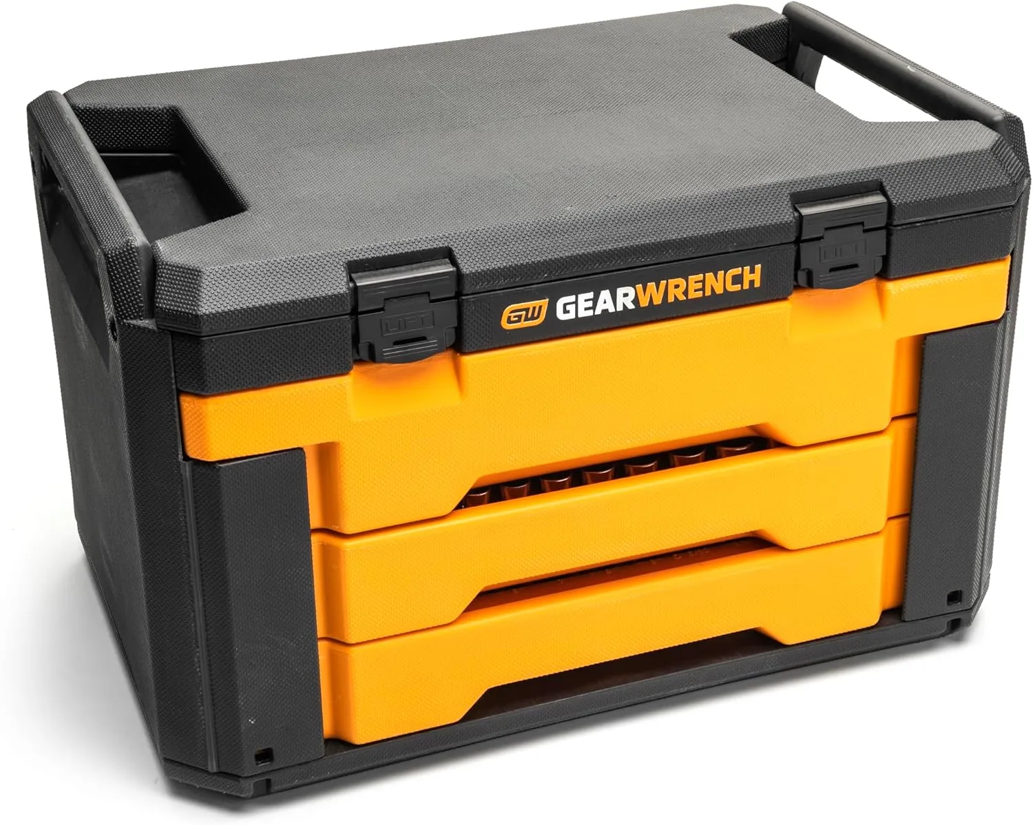 GEARWRENCH Mechanics Tool Set 1/4, 3/8 and 1/2-inch Drives in 3-Drawer Storage Box