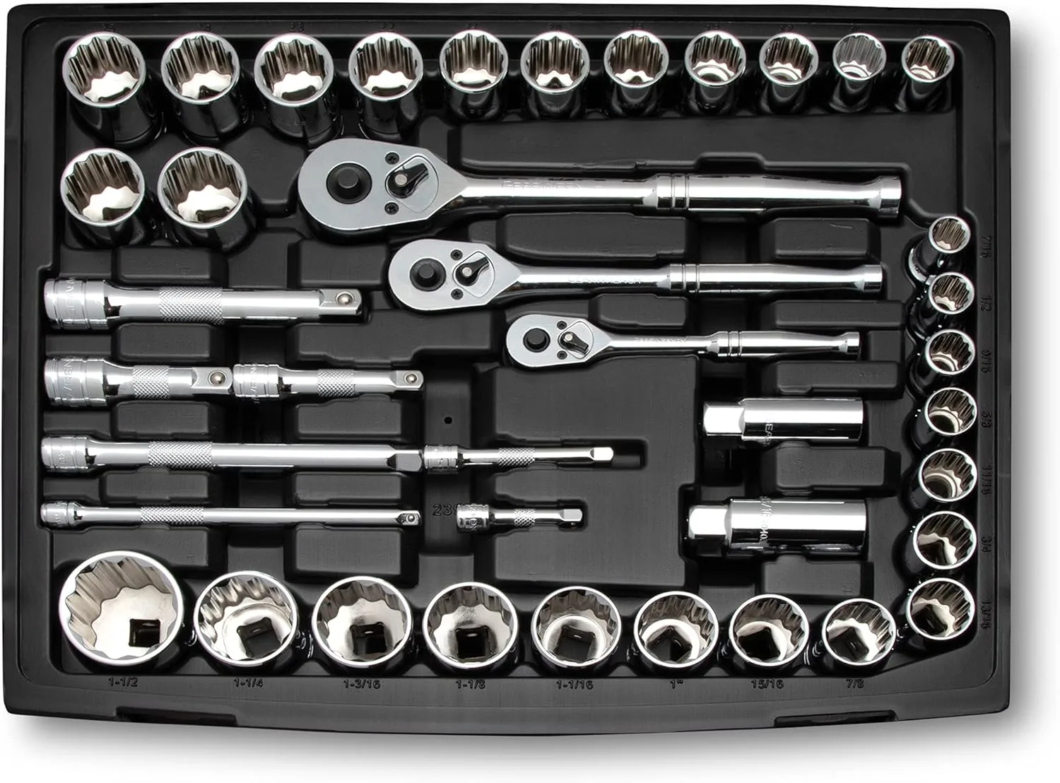GEARWRENCH Mechanics Tool Set 1/4, 3/8 and 1/2-inch Drives in 3-Drawer Storage Box