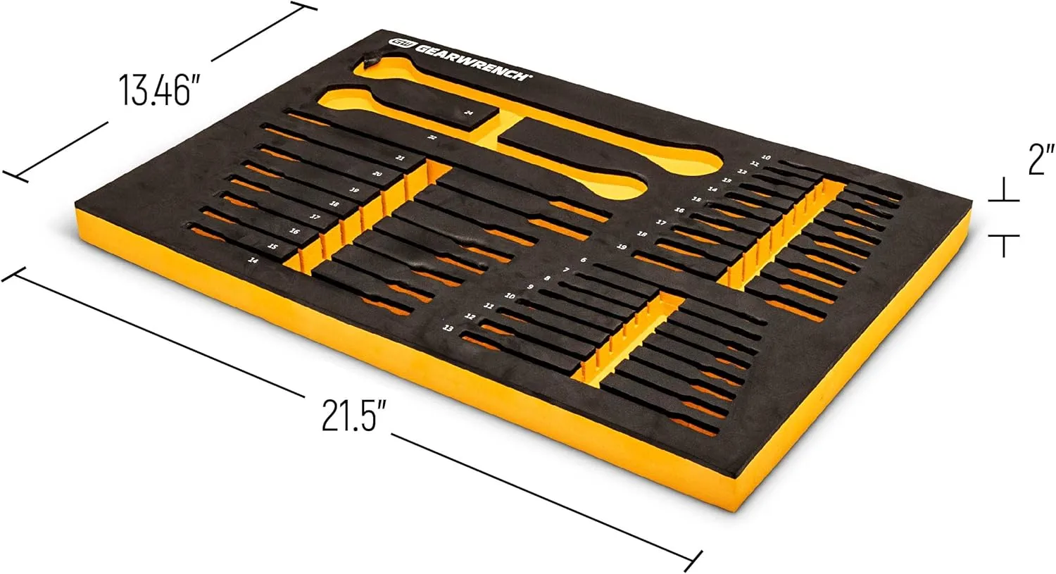 GEARWRENCH 28 Piece 72T Metric Standard & Stubby Ratcheting Wrench Set with EVA Foam Tray - 86527