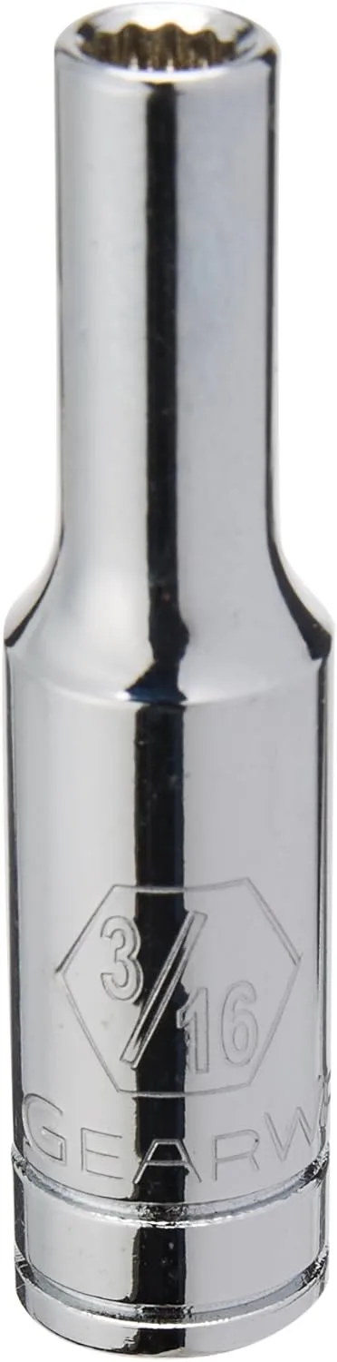 GEARWRENCH 80220 1/4in Drive 12-Point Deep Socket 3/16