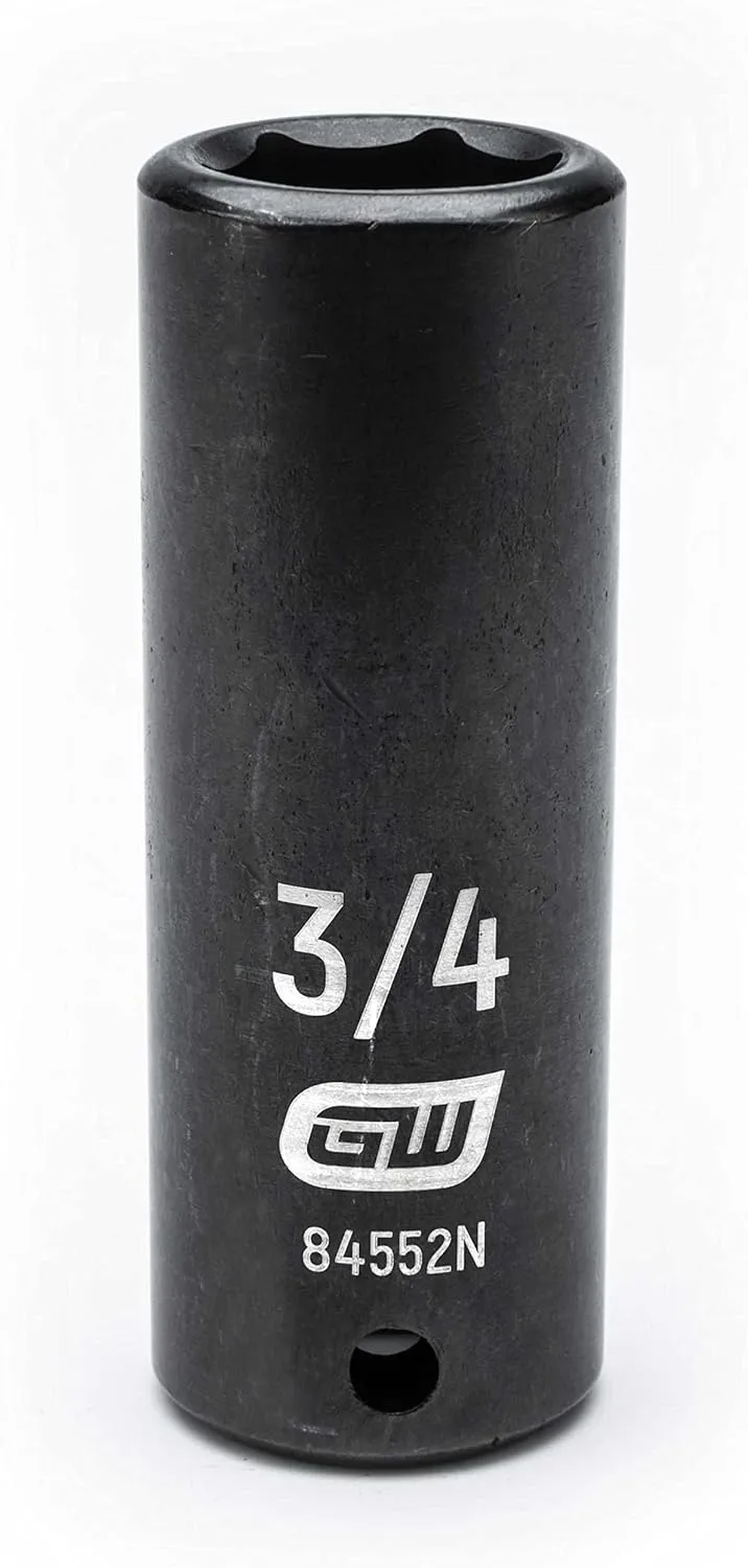 GEARWRENCH 39 Pc. 1/2" Drive 6 Pt. Impact Socket Set, Standard & Deep, SAE - 84947N, Black