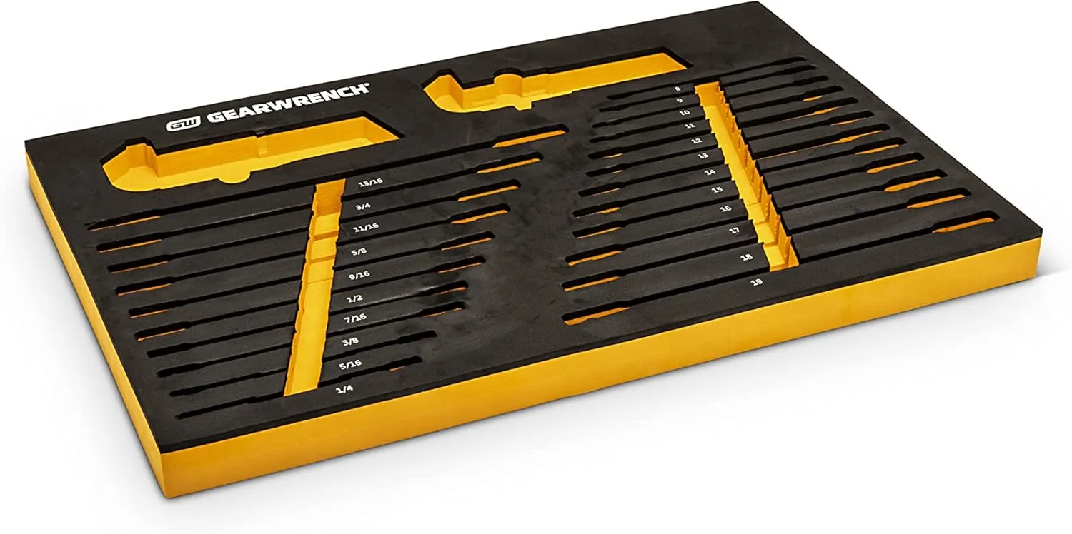 GEARWRENCH 44 Piece 90-Tooth SAE/Metric Ratcheting Wrench and Hex Key Set - 86528
