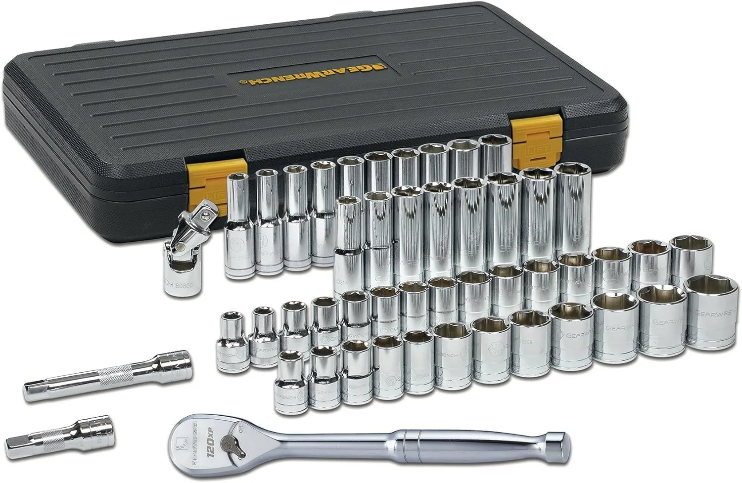 GEARWRENCH 120XP Mechanics Socket Set, SAE & Metric, 6-Point