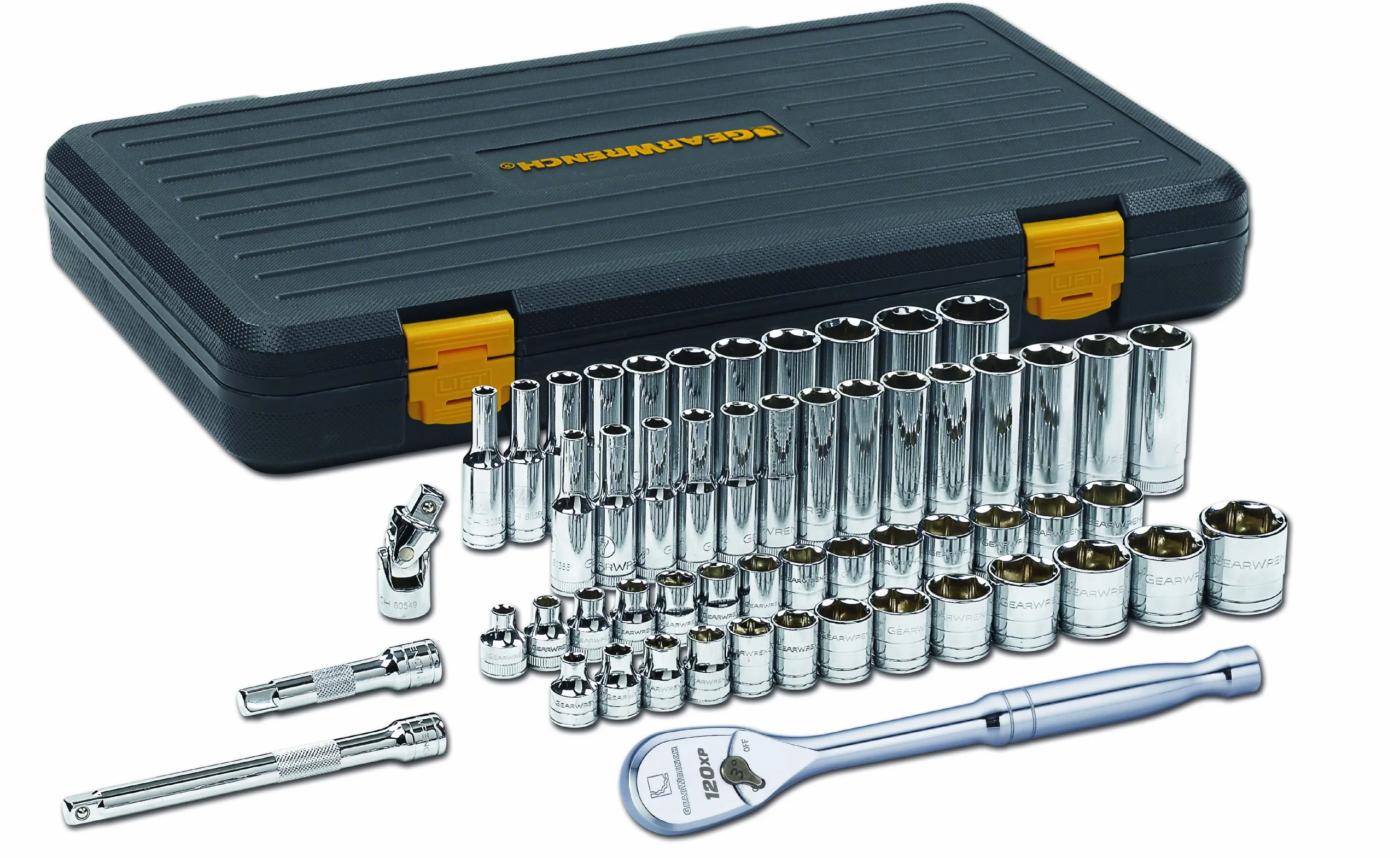 GEARWRENCH 120XP Mechanics Socket Set, SAE & Metric, 6-Point