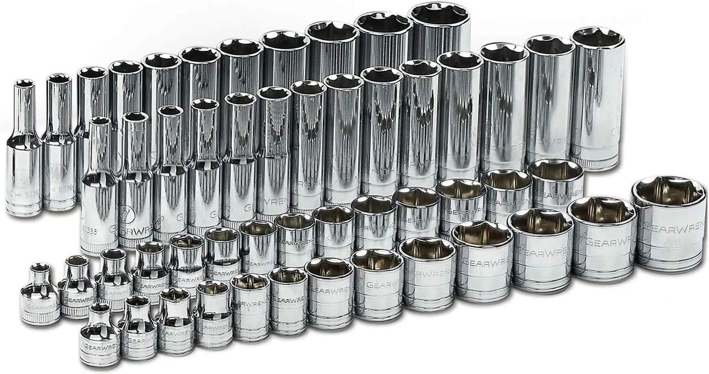 GEARWRENCH 120XP Mechanics Socket Set, SAE & Metric, 6-Point