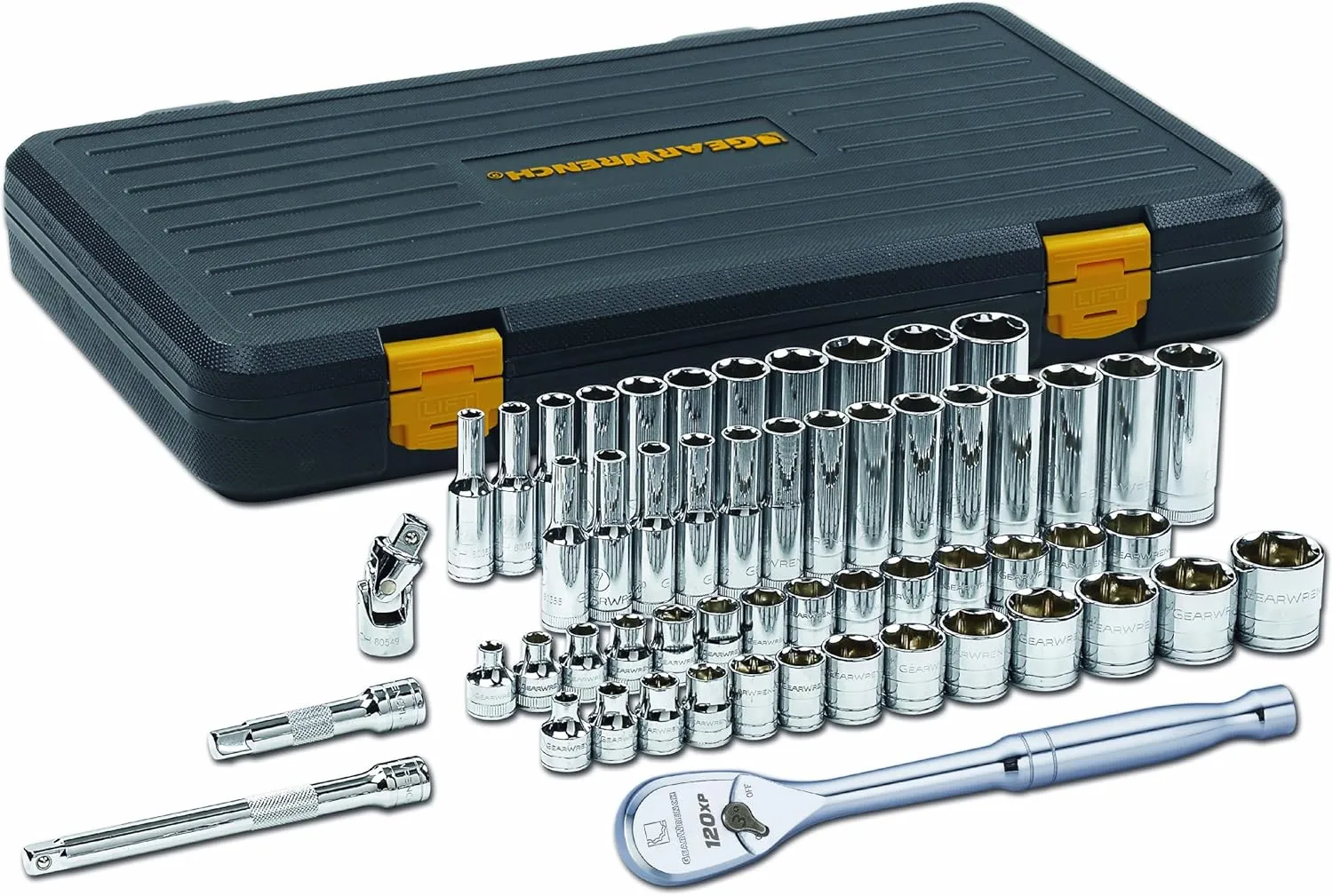 GEARWRENCH 120XP Mechanics Socket Set, SAE & Metric, 6-Point