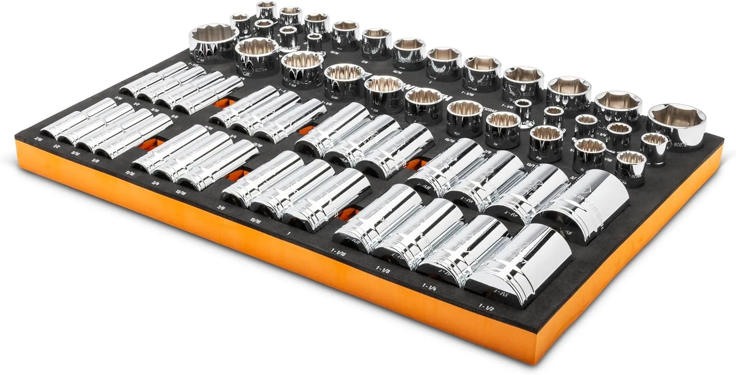 GEARWRENCH Master SAE Socket Set in Foam Storage Tray