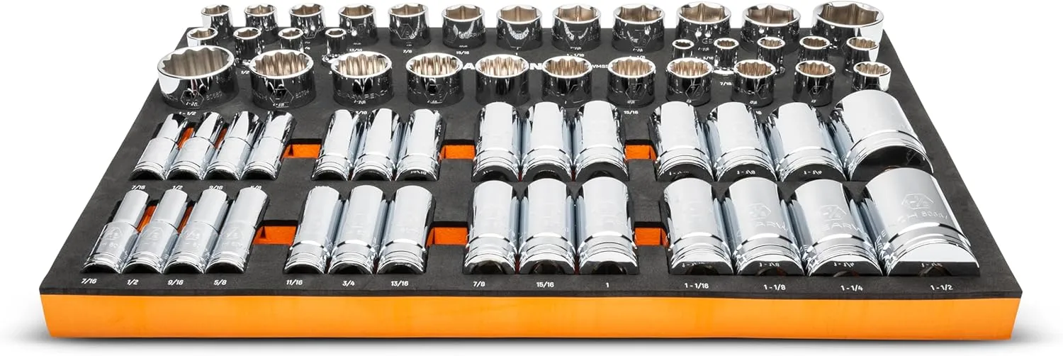 GEARWRENCH Master SAE Socket Set in Foam Storage Tray