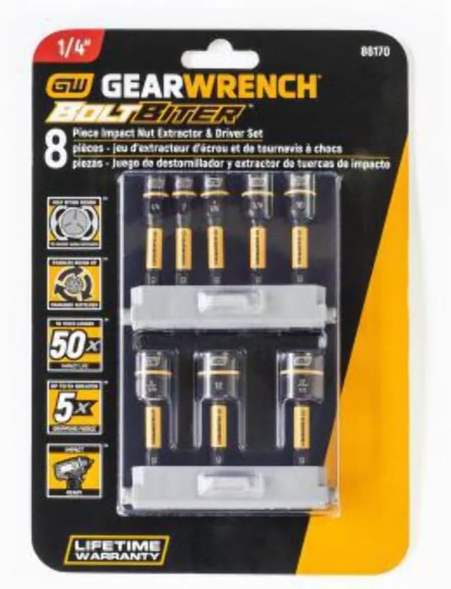 GEARWRENCH Bolt Biter Nut Extractor & Driver Set