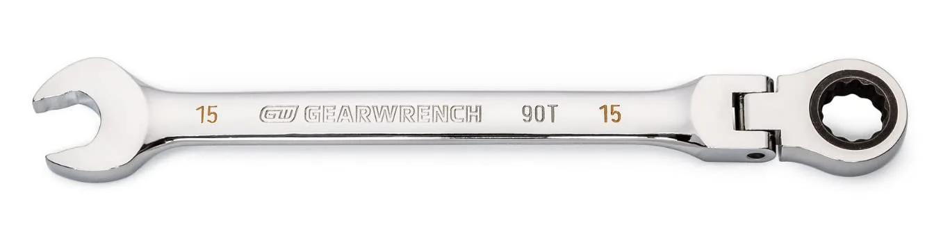 GEARWRENCH 90-Tooth 12-Point Flex Head Ratcheting Combination Wrench