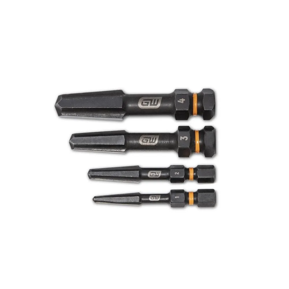 GEARWRENCH 4 PC. Bolt Biter Screw Extraction Set - 84787, Chrome, Large 4 Piece