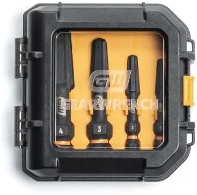 GEARWRENCH 4 PC. Bolt Biter Screw Extraction Set - 84787, Chrome, Large 4 Piece
