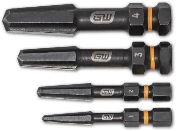 GEARWRENCH 4 PC. Bolt Biter Screw Extraction Set - 84787, Chrome, Large 4 Piece