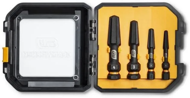 GEARWRENCH 4 PC. Bolt Biter Screw Extraction Set - 84787, Chrome, Large 4 Piece