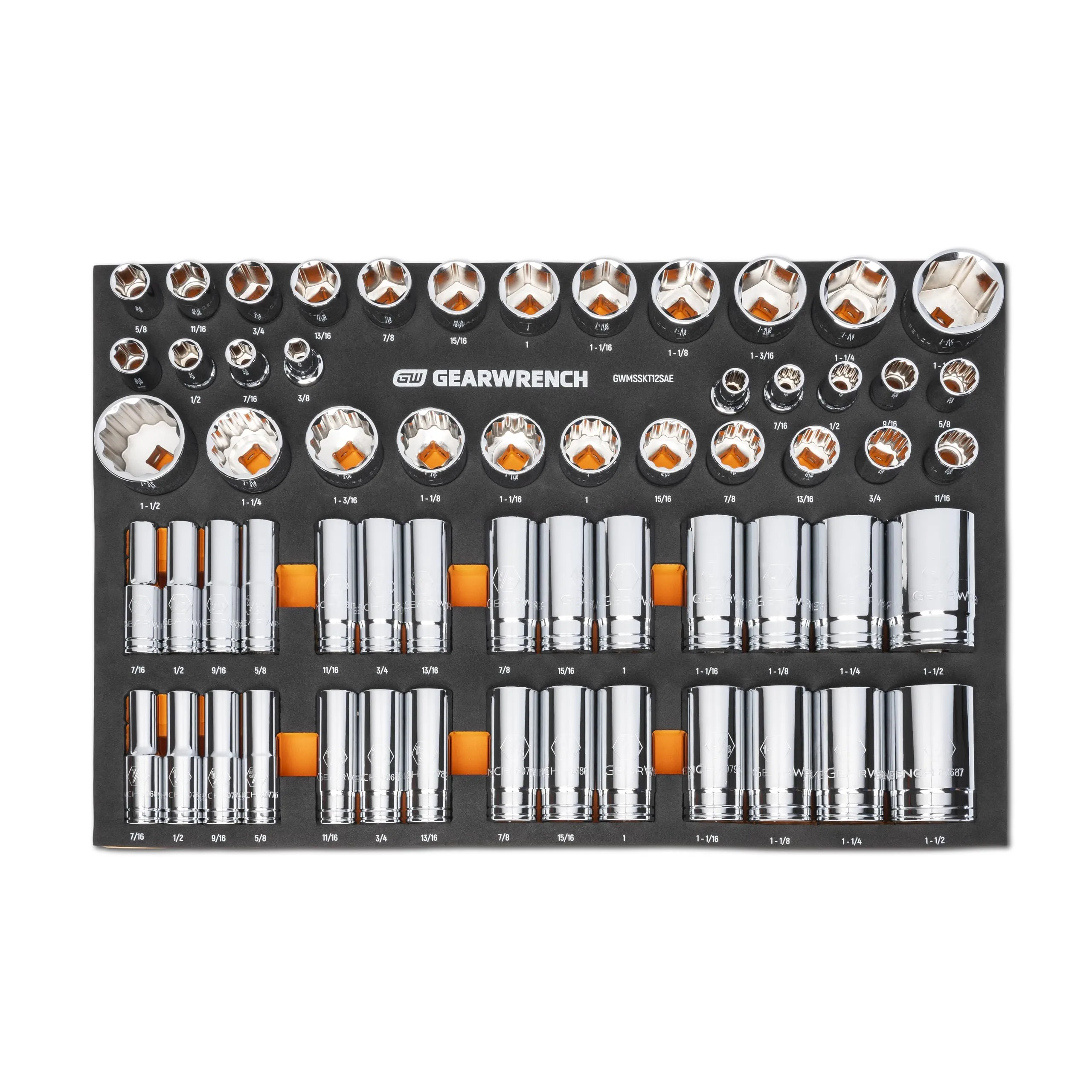 GEARWRENCH Master SAE Socket Set in Foam Storage Tray